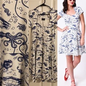 Rock Steady A-Line Retro Diver Dress